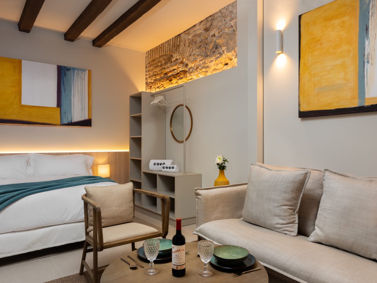 Sitting-room at our luxury apartments in Malaga